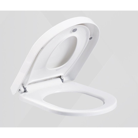 Capac de Toaleta cu Reductie 2 in 1, Flippy, pentru Copii si Adulti, Coborare Lenta si Silentioasa, Instalare Usoara, din PP5 , in Forma de O, Alb