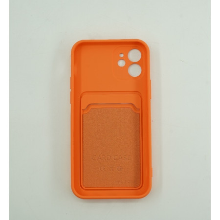 Husa protectie Flippy cu suport card compatibila cu Apple iPhone 12 Pro Max Portocaliu