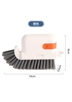 Perie Multifunctionala 3in1 de Curatare, Flippy, pentru Bucatarie, Vesela, Geamuri, Cap Detasabil, 9x15x2.5 cm, Portocaliu