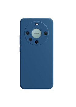 Husa de Protectie, Flippy, pentru Huawei Mate 60 Pro, Liquid Silicone, cu Microfibra pe Interior, Protectie Antisoc, Compatibil Incarcare Wireless, Albastru