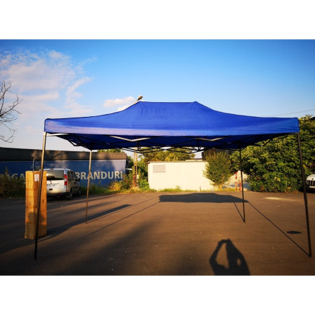 Cort Pavilion 3x4.5m Albastru – Pliabil, Cadru Metalic, Ideal pentru Curte, Grădină, Evenimente Outdoor