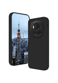 Husa de Protectie, Flippy, pentru Honor Magic 6 Pro, Liquid Silicone, cu Microfibra pe Interior, Protectie Antisoc, Compatibil Incarcare Wireless, Negru