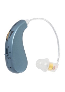 Aparat auditiv retroauricular BTE Reincarcabil, Flippy, Set 2 bucati Stinga Dreapta, Standard European, Aparat auditiv Cu incarcator, Aparat pentru Auz, 12 x 8.5 x 4 cm, 89 g, Albastru