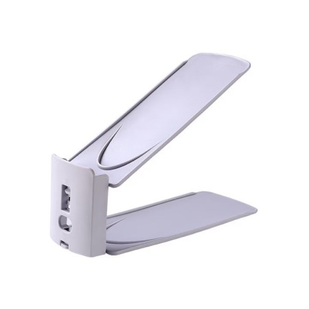 Suport pentru Pantofi, Flippy, din Plastic, Reglabil, 2 Niveluri, 27 x 10 x 20 cm, Alb