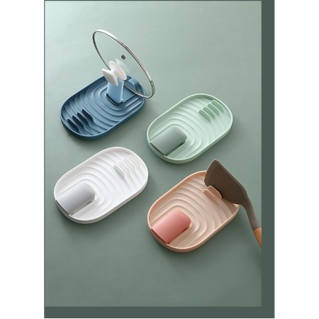 Suport Pliabil, Flippy, pentru Capace, Linguri, Multifunctional, Plasare pe Blatul de Bucatarie, 11.5x18x2.2 cm, Albastru inchis