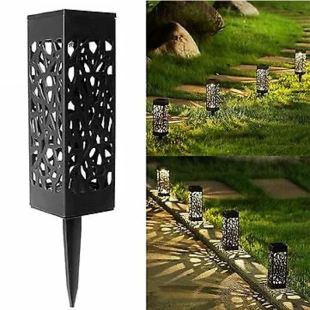 Lampă Solară LED pentru Grădină, Tip Felinar, Iluminare Alb Rece, 0.2W, IP44, Autonomie 8h, 28.5 cm