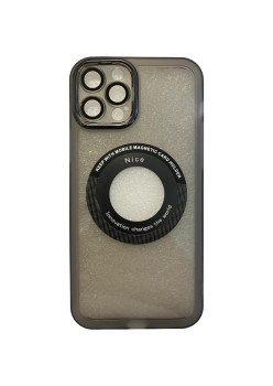 Husa protectie Flippy pentru Apple iPhone 12 / 12 Pro decupaj logo, magnetica, Protectie Camera, Negru