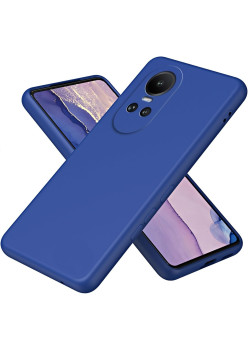 Husa de Protectie, Flippy, pentru Oppo Reno 10 5G, Liquid Silicone, cu Microfibra pe Interior, Protectie Antisoc, Compatibil Incarcare Wireless, Albastru