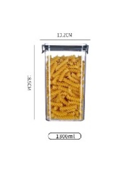 Container Borcan pentru Alimente, Flippy, din Plastic, 1300 ml, Transparent