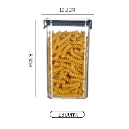 Container Borcan pentru Alimente, Flippy, din Plastic, 1300 ml, Transparent