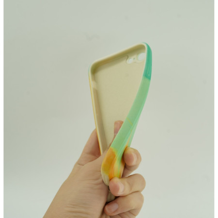 Husa protectie Flippy compatibila cu Apple iPhone 12 Pro Max Tpu Ombre, Verde/Portocaliu