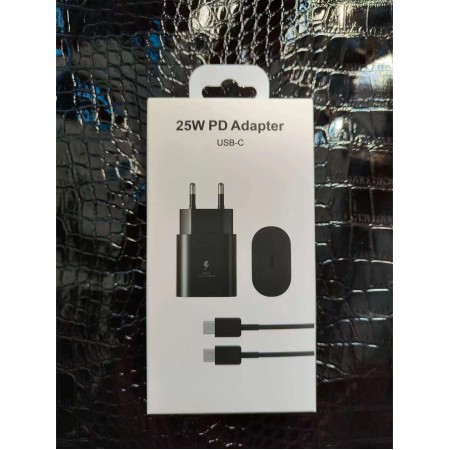 Incarcator Universal 25 W USB-C + Cablu Type-C, Flippy, Negru