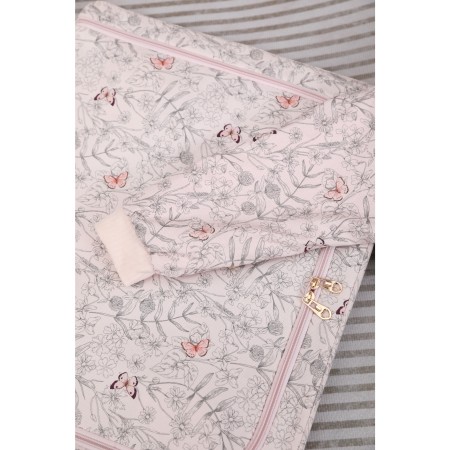 Cutie De Depozitare, Flippy, Pentru Haine, Lenjerie, Sosete Si Sutiene, Material Textil, 66L, Model Fluturasi, Canvas, Bej