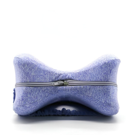 Pernă Ortopedică pentru Picioare, Suport Ergonomic în Formă de Inimă, Spumă cu Memorie, Curea Anti-Cădere, 25x23x13 cm, Albastru