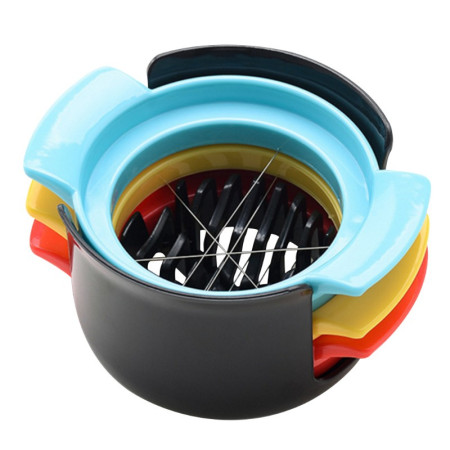 Set Feliator 3în1 Multifuncțional, pentru Ouă și Fructe, Lame din Oțel Inoxidabil, Design Compact, 9 x 10.5 x 5.5 cm, Multicolor