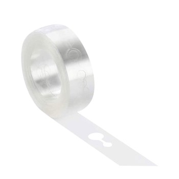 Banda Transparenta pentru Prinderea Baloanelor, Flippy, din PVC, 5 m, Gauri Duble, Transparent