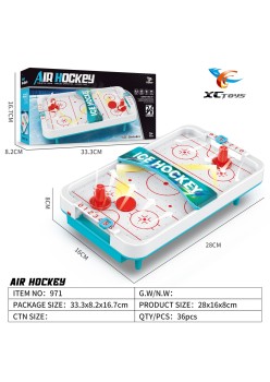 Masa Ice Hockey, Fara Picioare, Flippy, ABS, 2 Pucuri, Tabela Scor, 2 Impingatoare, 33.3x8.2x16.7 cm, Alb