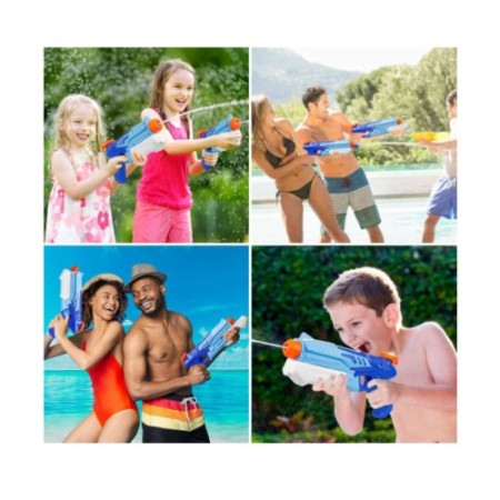 Pistol cu Apa Copii/Adulti, 6ani+,  Albastru, Aqua Blaster, 300ML