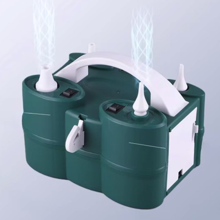 Pompa Electrica de Umflat Baloane, Flippy, cu Doua Iesiri, Accesorii Incluse, 220V, Putere 600W, Accesorii petrecere, Verde