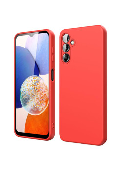 Husa de Protectie, Flippy, pentru Samsung Galaxy A15, Liquid Silicone, cu Microfibra pe Interior, Protectie Antisoc, Compatibil Incarcare Wireless, Rosu