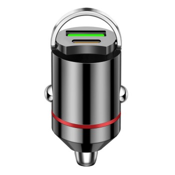 Adaptor Auto 2 in 1 PD Type C 15 W  si USB 100 W