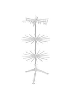 Uscator de Haine Multifunctional, Flippy, pentru Hainele de Bebelusi, Trei Straturi, Alb