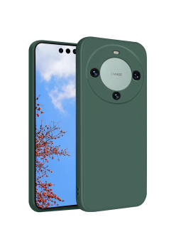 Husa de Protectie, Flippy, pentru Huawei Mate 60 Pro, Liquid Silicone, cu Microfibra pe Interior, Protectie Antisoc, Compatibil Incarcare Wireless, Verde
