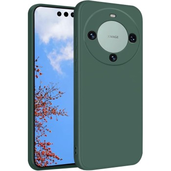Husa de Protectie, Flippy, pentru Huawei Mate 60 Pro, Liquid Silicone, cu Microfibra pe Interior, Protectie Antisoc, Compatibil Incarcare Wireless, Verde