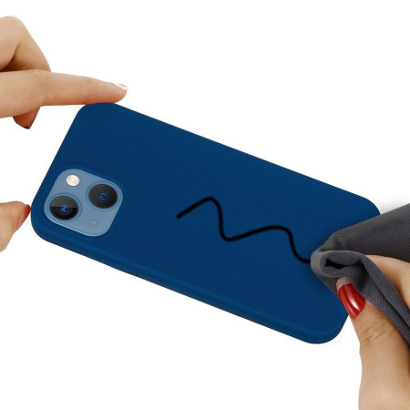 Husa protectie Flippy compatibila cu Samsung A32 Liquid Silicone Case Albastru