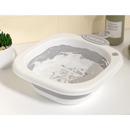 Lavoar Pliabil, Flippy, pentru Copii 1-8 Ani, 28.5x28.5x10 cm, din PE+PP, 3.5l, Model Picioare, Gri