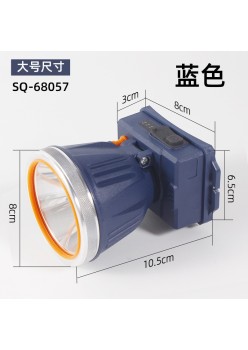 LED de Montat pe Cap, Flippy, cu rază lungă de zoom, Reincarcabila USB, far telescopic, reglabil, pentru pescuit în aer liber, camping, lumină puternică lanternă, 10.5x8x6.5 cm, Albastru