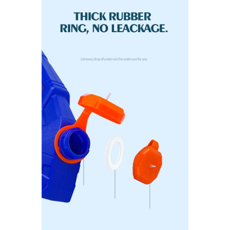 Pistol cu Apa pentru Copii, Rezervor, Pentru Piscina/Plaja, Flippy, 6ani+,  Bleumarin/Rosu, 300ML