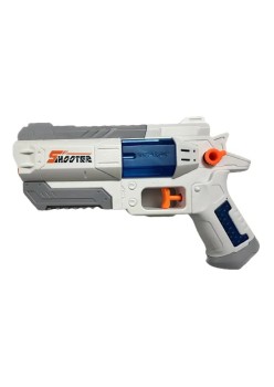 Pistol Manual cu Apa, Flippy, Jucarie Pistol cu Apa Sigur Pentru Copii, Design Nou S-Shooter Atractiv, 23 x 14.5 cm, Alb