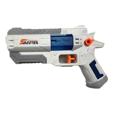 Pistol Manual cu Apa, Flippy, Jucarie Pistol cu Apa Sigur Pentru Copii, Design Nou S-Shooter Atractiv, 23 x 14.5 cm, Alb