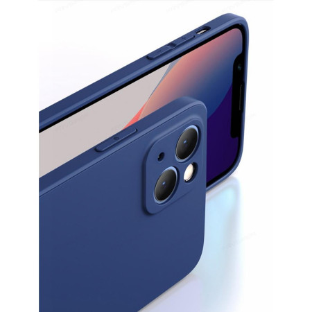 Husa de Protectie, Flippy, pentru Honor 70, Liquid Silicone, cu Microfibra pe Interior, Protectie Antisoc, Compatibil Incarcare Wireless, Albastru
