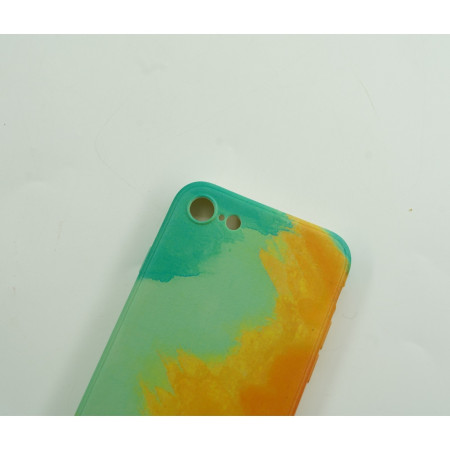 Husa protectie Flippy compatibila cu Apple iPhone 12 Pro Max Tpu Ombre, Verde/Portocaliu