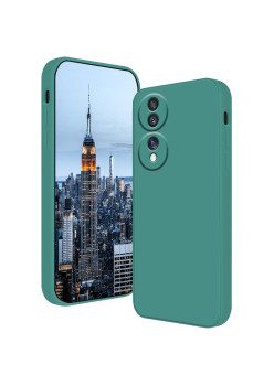 Husa de Protectie, Flippy, pentru Honor 70, Liquid Silicone, cu Microfibra pe Interior, Protectie Antisoc, Compatibil Incarcare Wireless, Verde