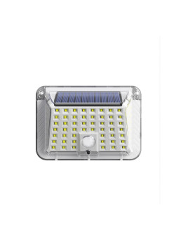 Lampa solara de perete Flippy, 90 LED-uri SMD, senzor de miscare, IP65, 1200mAh, material ABS, lumina alb rece, alb