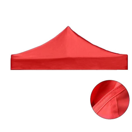 Prelată Copertină Acoperiș Cort Tip Pavilion 1.9 x 1.9 m, Oxford 700D, Cauciucat, Impermeabilă – Roșu
