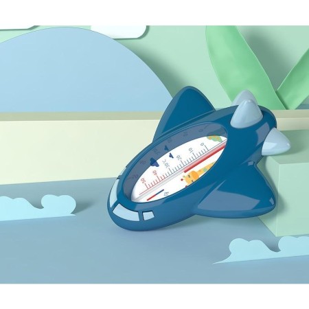 Termometru pentru Baie, Flippy, Plutitor, Rezistent la apa, Multifunctional, Model Avion, 11x10x4 cm, Albastru