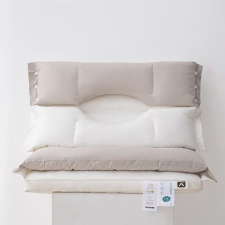 Perna Ortopedica 3 in 1, Flippy, Strat Dublu, Protectie Cervicala, pentru Adulti, 45 x 70 cm, Alb
