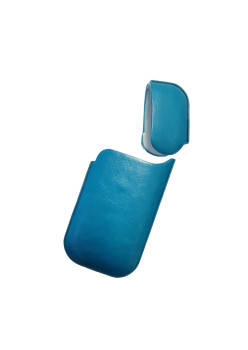 Husa Flippy pentru IQOS 2.4 Plus, Capac de Protectie, Anti Soc si Zgarieturi, din Piele Ecologica, 43 g, 12 x 6 x 2.5 cm, Turcoaz