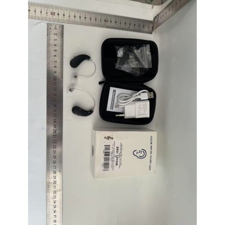Aparat auditiv retroauricular BTE Reincarcabil, Flippy, Set 2 bucati Stinga Dreapta, Standard European, Aparat auditiv Cu incarcator, Aparat pentru Auz, 12 x 8.5 x 4 cm, 89 g, Negru