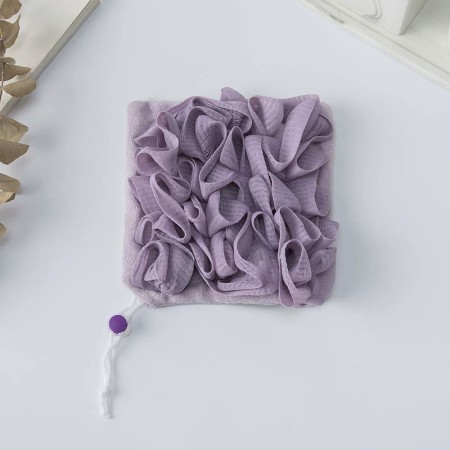 Prosop de Baie, Flippy, 2in1, cu Burete din Plasa, 17 x 17 cm, Mov