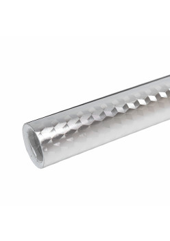 Autocolant pentru Bucătărie, Flippy, Tip Folie de Aluminiu, Rezistent la Ulei, Umezeală, Temperaturi Inalte, pentru Dulapuri, Perete, Blat, Argintiu, 60cm x 1m