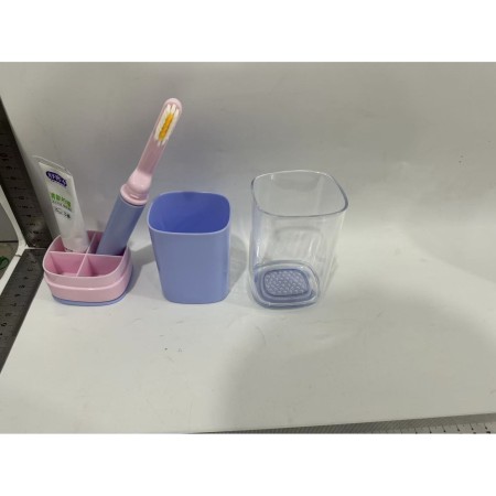 Cana de Depozitare pentru Calatorie, Flippy, Portabila pentru Accesorii Cosmetice, Cutie de Depozitare pentru Periute, 13 x 6.8 x 6 cm, Roz Mov