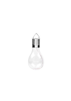 Lampa Solara LED Decorativa sub forma de Bulb, pentru exterior, suspendata, IP65, Ultron Transparent, lumina calda, Flippy