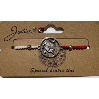 Martisor bratara zodiac, Jolie, 5x9 cm, Leu