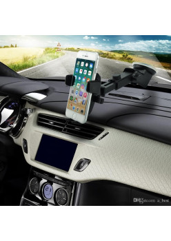 Suport auto pentru telefon, 2nd A1 Telescopic cu Ventuza Negru