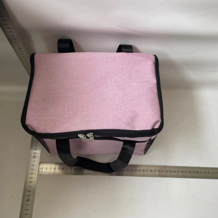 Geanta Termica Flippy pentru Pranz, Compartimente Telefon si Tacamuri, Multifunctionala, Impermeabila, 24x18x21 cm, Roz